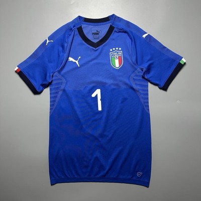 ITALY PUMA 2018 WORLD CUP FOOTBALL PLAYER ISSUE GK JERSEY #1