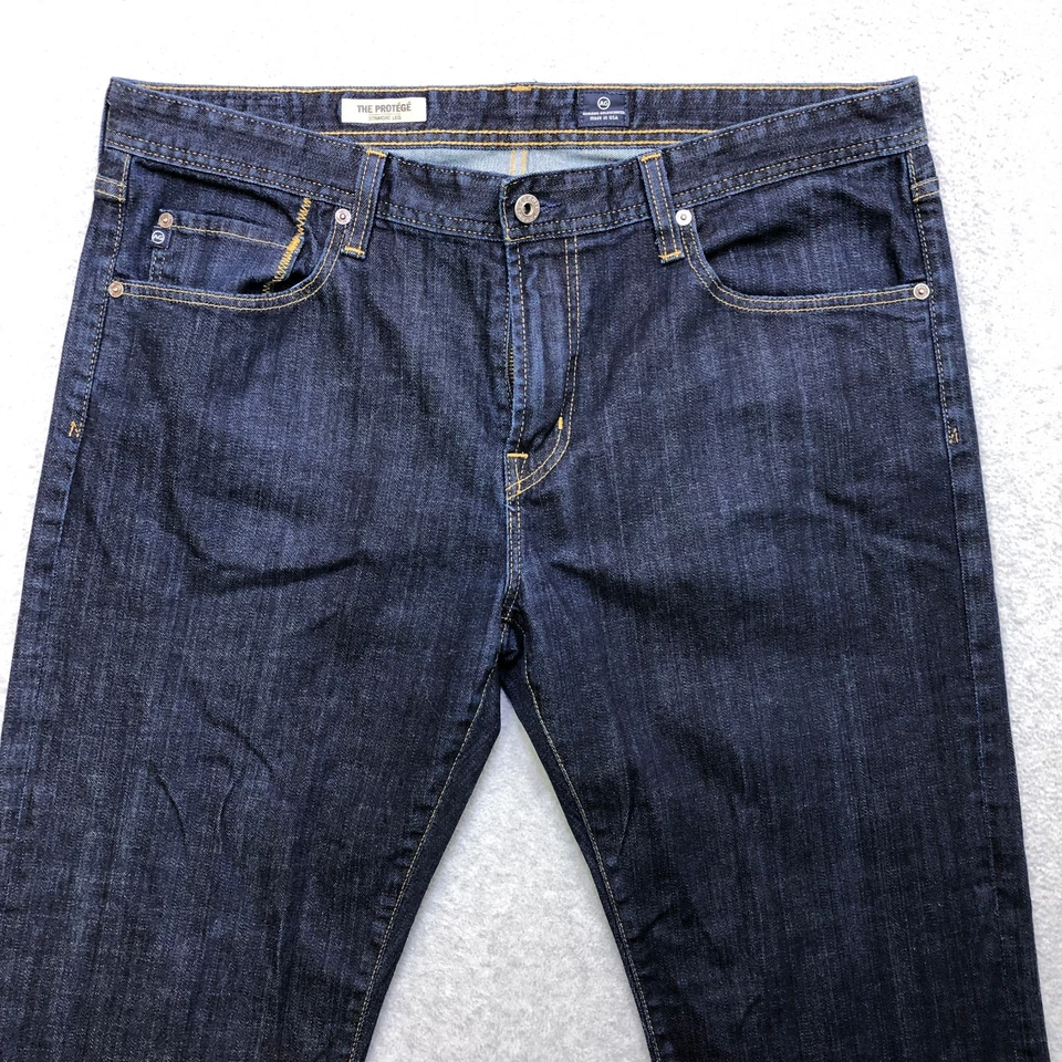 Мужские джинсы AG Adriano Goldschmied 38x34 Blue Protege классические прямые эластичные - Изображение 2 из 4