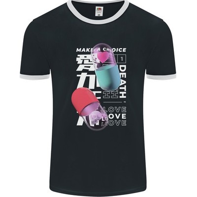 Make A Choice Love Or Death Herren Ringer T-Shirt FotL