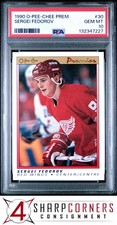 1990 O-PEE-CHEE PREMIER #30 SERGEI FEDOROV RC RED WINGS HOF PSA 10