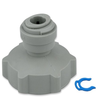 Anschluß 3/4'' InnenGewinde auf 1/4'' Schlauch, aus Kunststoff mit Messinggewinde