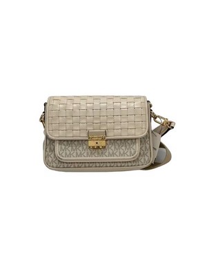 MICHAEL KORS Leather Shoulder Bag CRM 30S1G2BM2V (Corner wear present)
