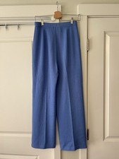 Vintage St. John Knit Pants Elastic Waist Sky Blue, Size 6