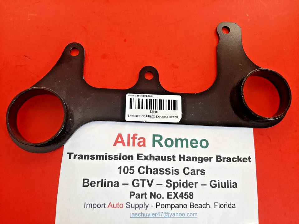 ALFA ROMEO Spider GTV  Berlina 105 Series Transmission Exhaust Hanger Bracket - Image 3 of 3