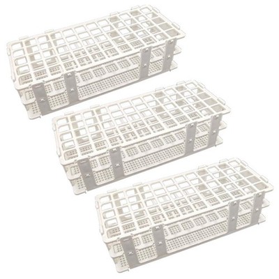 POCOMOCO 3 Pack Plastic Test Tube Rack, 60 Holes Lab Rack Holder for 60 