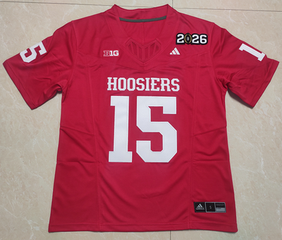 Fernando Mendoza 15 Indiana Hoosiers Red Jersey, 2026 Playoff