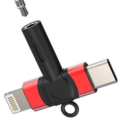 USB Lightning to 3.5mm Headphone Jack Adapter(2 in 1) for iPhone 16 15 14 AUX...