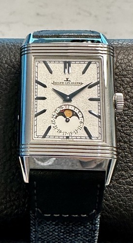 JLC Jaeger-LeCoultre Reverso Tribute Moon Q3958420 Day Night GMT Moon Phase