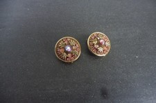 Ohrringe Clips Designer Michal Golan Swarovski Kristalle rosa irisierend