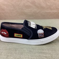 Betsey Johnson Coopers Embellished Slip On Black Sneakers Comfort Shoes Size 6M