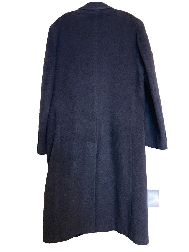 Rothchilds Size Large Gray Wool / Cashmere Long Trench Topcoat Lined Pockets - Image 4 of 4