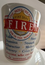 Vintage Fireman Mug Coffee Cup  Papel The Most Creative Job In the World