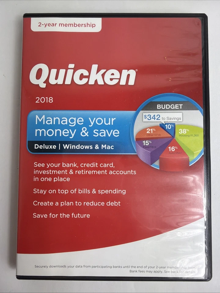 Quicken Organize Your Money 2018 Starter Version Windows Mac + Product Key Code - Image 3 of 4
