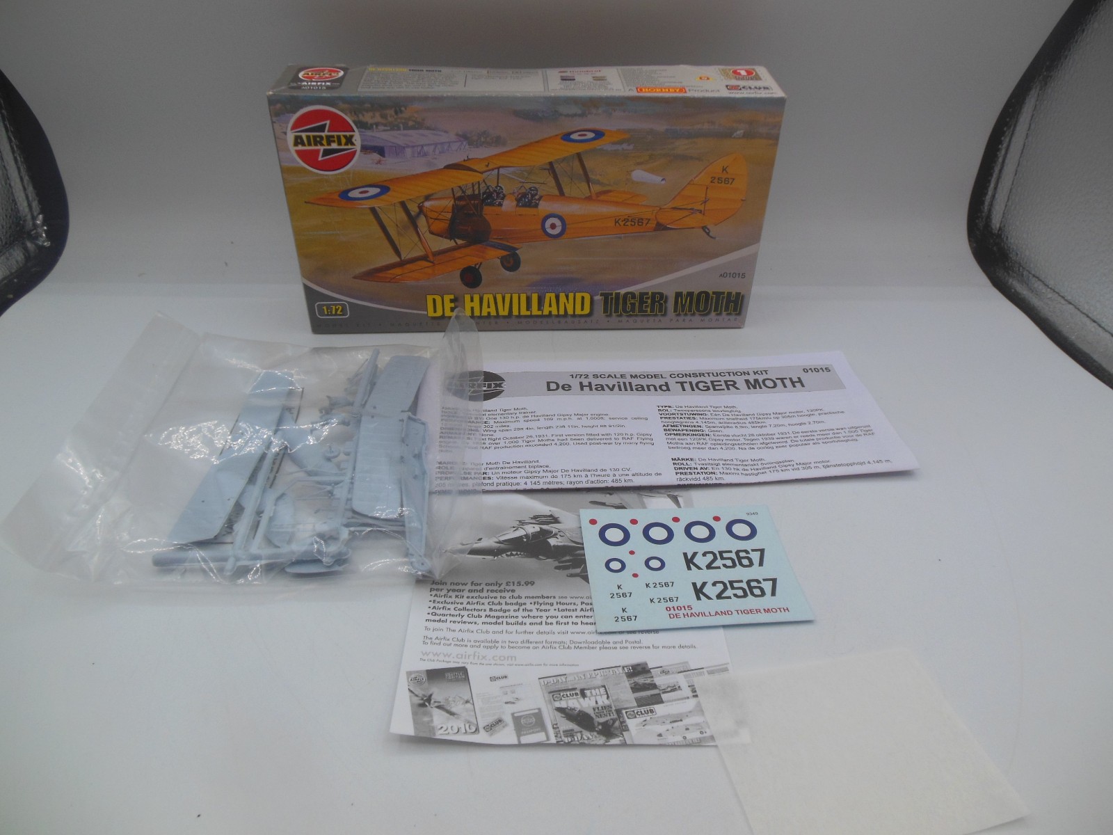 Airfix A01015 De Havilland Tiger Moth  1:72 Scale Skill Level 2