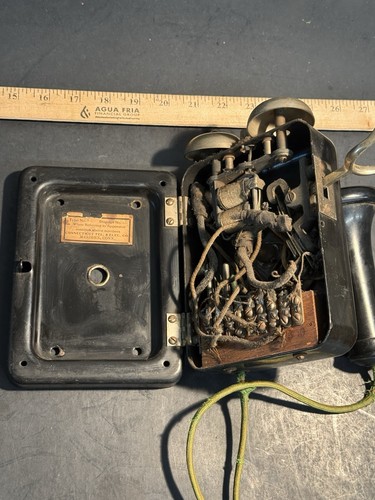 Antique Connecticut Telephone Wall Phone Magneto Early 1900s Original - 第 10/17 張圖片