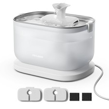 Wireless Pump Cat Water Fountain Stainless St...