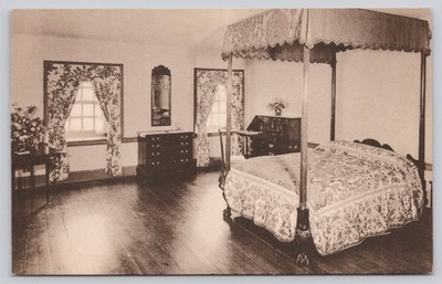 Stratford Hall Blue Room, Westmoreland Co., VA Collotype Postcard c.1920s