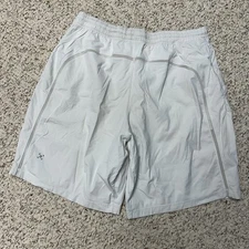 Lululemon Shorts Mens Large White Pace Breaker 9" Lined Athletic Workout Running