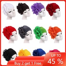 Women Indian Muslim Stretch Turban Cap Beanie Chemo Hat Head Scarf Hats Bonnet