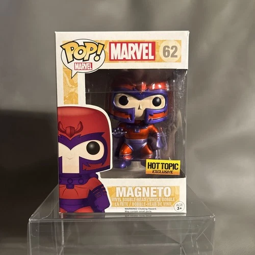 Funko Pop! Marvel X-Men Metallic Magneto #62 Hot Topic Exclusive New W/Protector