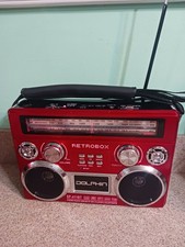 Dolphin RETROBOX Portable Bluetooth AM/FM Radio  MP3 Speaker w/Antenna WORKS