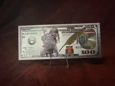 Rare Silver Predator $100 Bill Collectible - Unique Sci-Fi Memorabilia!