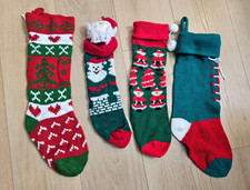 Lot 4 Chritsmas knitted Stockings