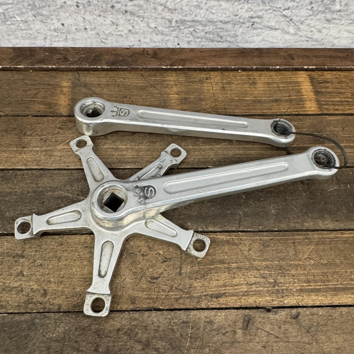 Vintage Sugino S-Crown Crankset 171mm 144 BCD Square Cranks Old