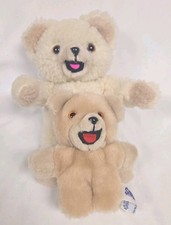 Russ Berrie Snuggle Bear Fabric Softener Bear Teddy Plush Russ 5" 10" 2 Pc Lot