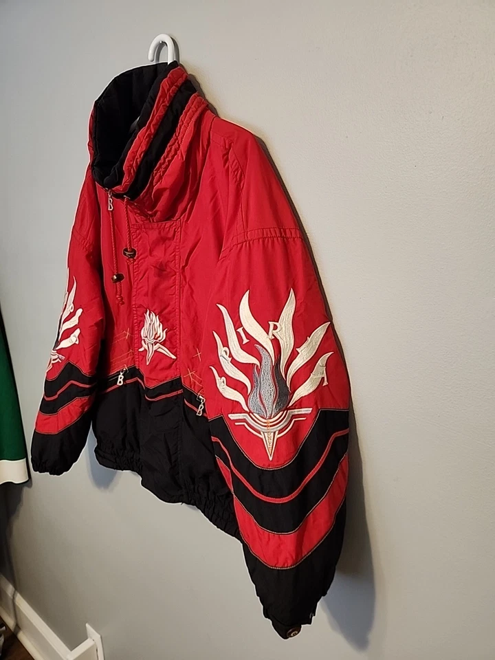 VTG Rare Olympic Spirit Bogner Ski Jacket Sz 40 Men RED / BLACK  Scarce! - image 3 of 4