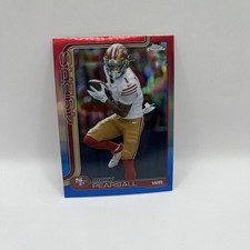2025 Topps Chrome Football #261 Ricky Pearsall Red White Blue Refractor