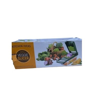Kitchen Ideas 16 Piece Veggie Slicer Mandoline Chopper Grater Set Gray Green