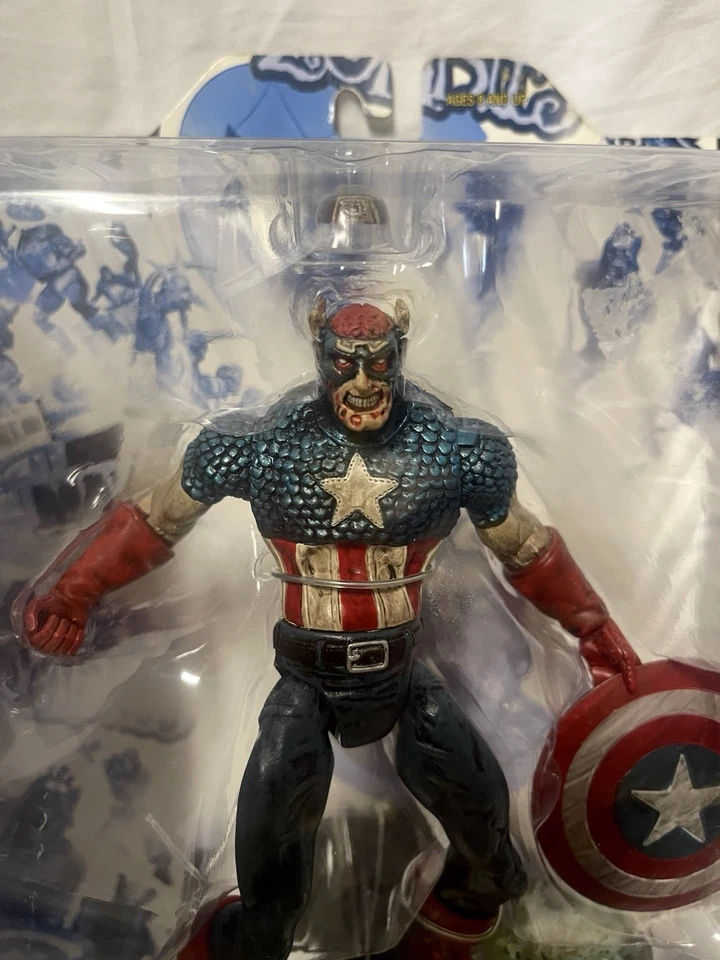 Boneco de ação Marvel Select ZOMBIE CORONEL AMERICA 2007 Diamond Select Toys NOVO - Imagem 4 de 4
