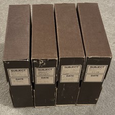 Lot of 4x White Sawyers Slide Carousels 100-Count With Brown Box and Sleeve