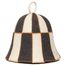 Wool Sauna Hat Checkered - Sauna Hat for Men Wool Sauna Hat Banya Hat for Men...