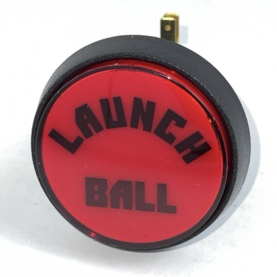 2'' Red Illuminated Launch Ball Button with Microswitch for Pinball / Arcade