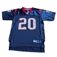 Houston Texans Jersey NFL Football Steve Slaton Reebok Blue Men Size: L
