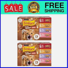 Purina Friskies Extra Gravy Chunky Wet Cat Food Variety Pack, 5.5 oz 48 Cans