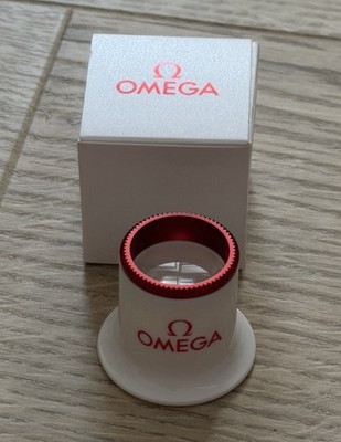 Genuine New OMEGA Watches Eye Loupe White/Red