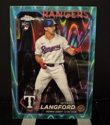 2024 Topps Chrome Update Wyatt Langford RC /199 Texas Rangers #USC37