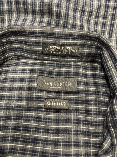 Men’s Size XL 17-17.5 Extra Large Van Heusen Long Sleeve Button Down Shirt - Picture 2 of 2