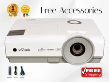 1 YEAR WARRANTY Vivitek D859 DLP Projector 4K 3600 Lumens 10W Speakers w/Kit 🎬