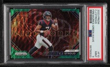 2023 Panini Prizm Fireworks Green Wave Prizm CJ Stroud #F-10 PSA 9 MINT 13ql