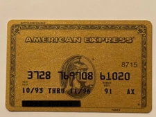 American Express Credit Card▪️1996 Exp▪️Black Numbers▪️Collectible Only▪️Vintage