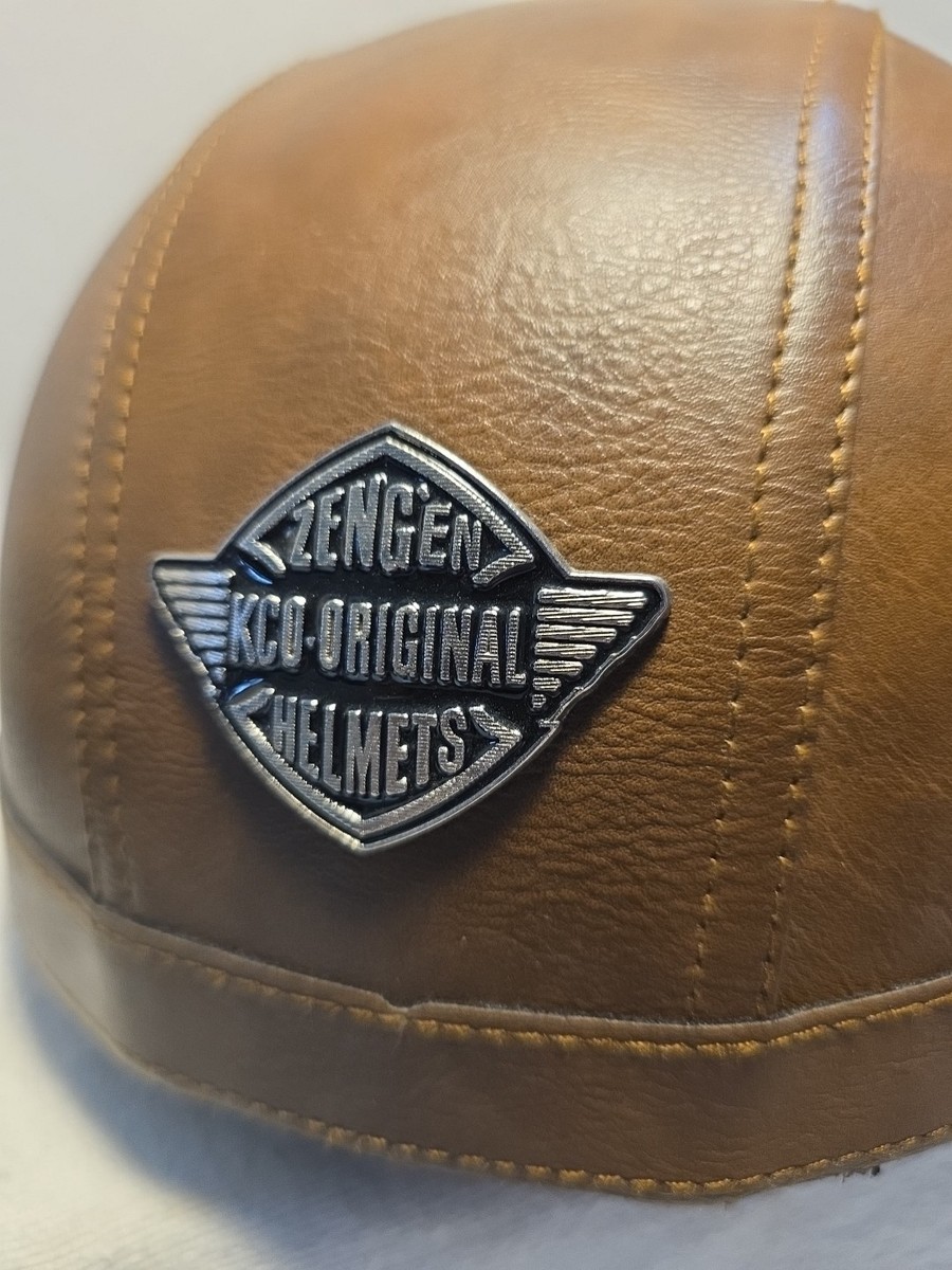 MOTORCYCLE Zengen KCO Original Helmet XL Brown Leather With