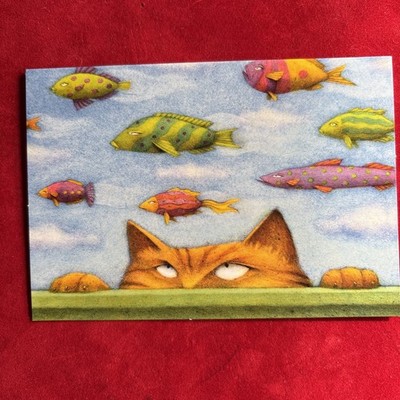 Cathy Gendron Whimsical Cat Stationery - 10 Cards With Envelopes