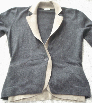 BRUNELLO CUCINELLI   100 % KASCHMIR CASHMERE  LUXUS-STRICKJACKE BLESER  L XL 44