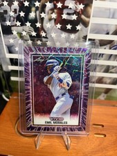 2025 Leaf Vivid Emil Morales #42 1/1  Purple Lazer Serial Baseball🔥