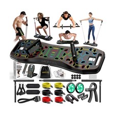 LALAHIGH Push Up Board,36 in 1 Home Gym Equipment with Ab Roller Wheel  Resi...