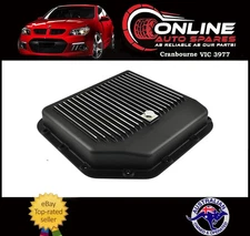 Black Aluminium Finned TH350 Automatic Transmission Pan - auto fluid sump